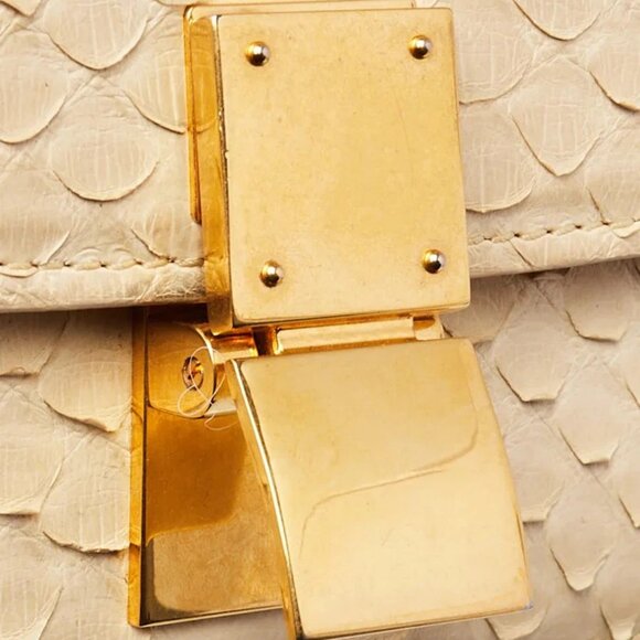 Celine Beige Python Mini Box Bag - Picture 7 of 11